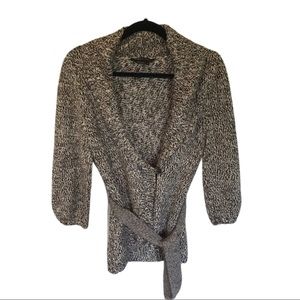 🖤 BCBGMaxAzria Wool Button Closure Wrap Sweater